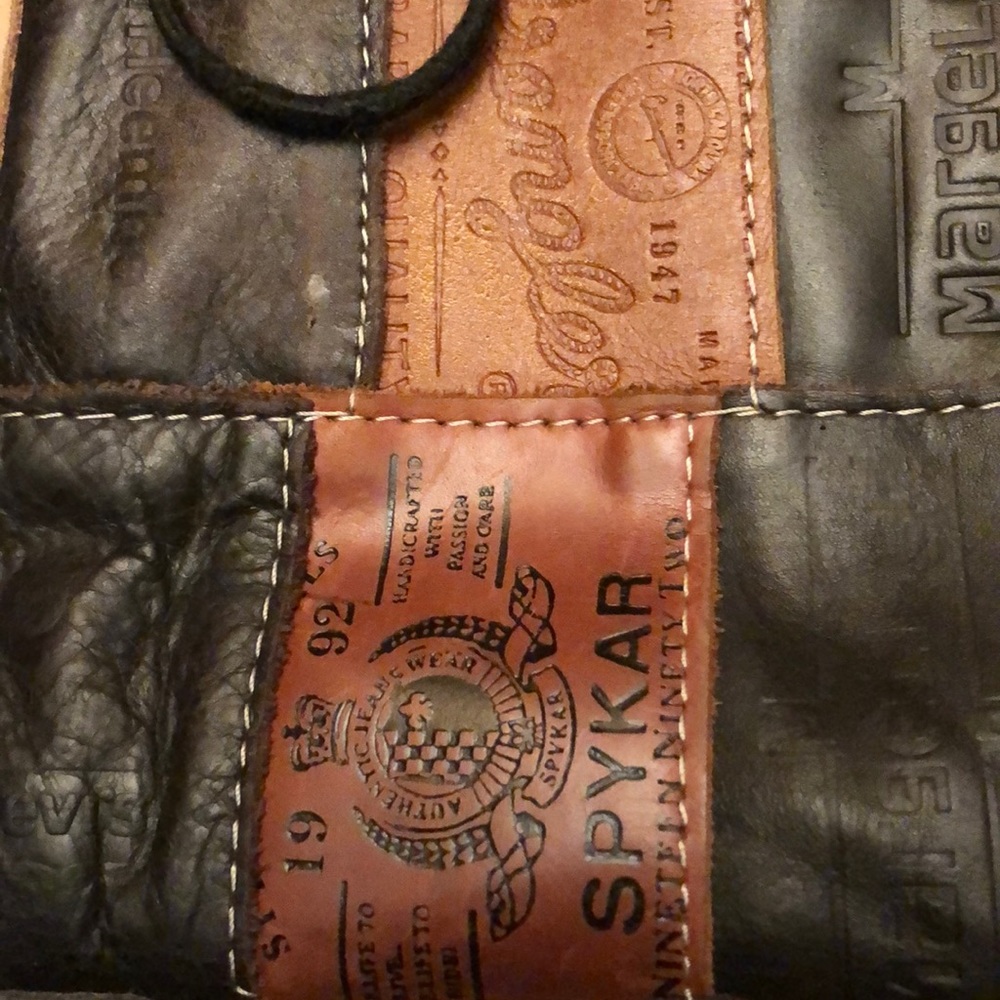 Leather Patchwork Handbag - image 8